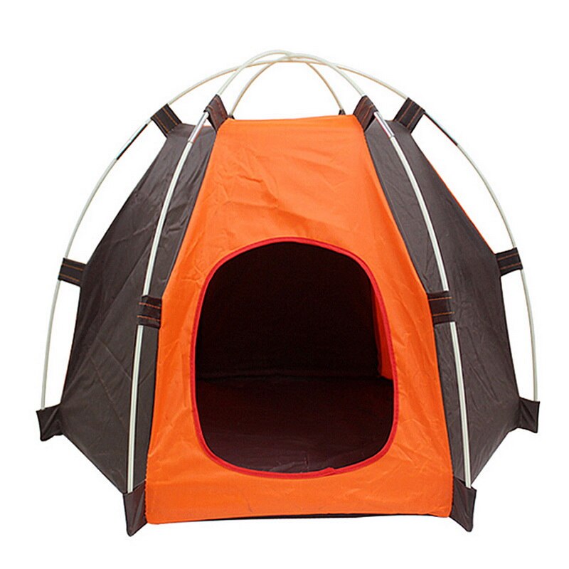KFX-1533629 Portable Foldable Pet Tent for Small Dogs and Cats - Sunscreen Outdoor & Indoor Kennel with Removable Cushioning