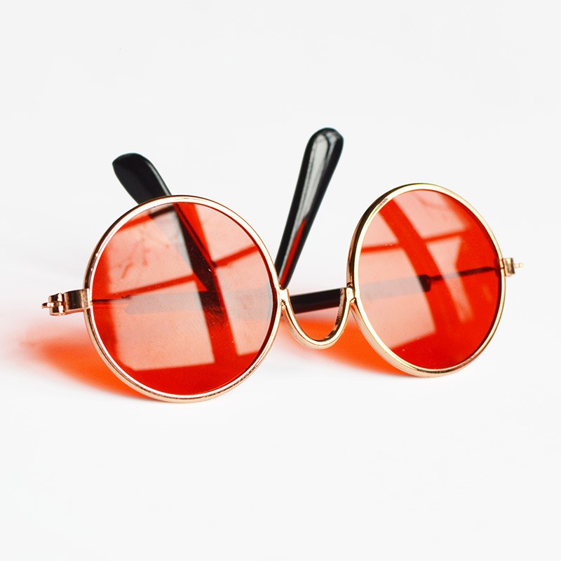 KFX-1536957 Reflective Small Pet Accessory Mirror with Anti-Slip Glasses Band - Colorful & Metal Design