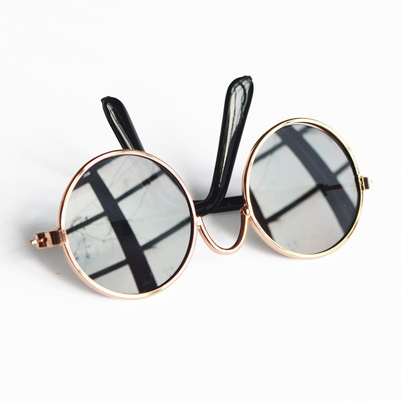 KFX-1536957 Reflective Small Pet Accessory Mirror with Anti-Slip Glasses Band - Colorful & Metal Design