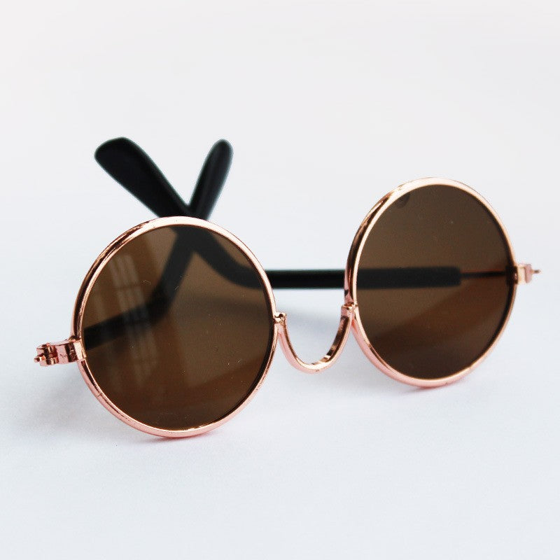 KFX-1536957 Reflective Small Pet Accessory Mirror with Anti-Slip Glasses Band - Colorful & Metal Design