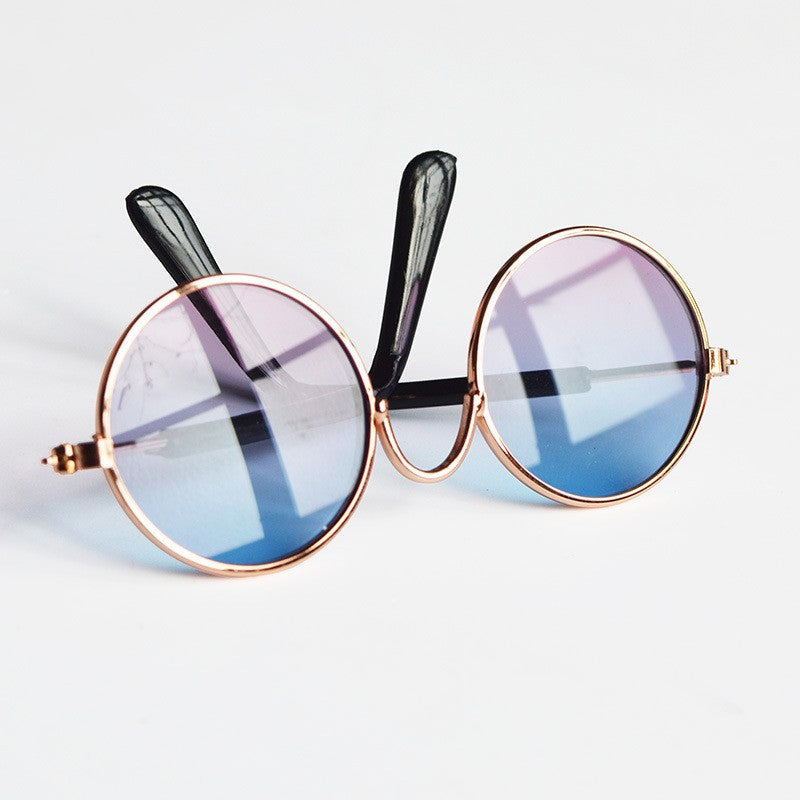 KFX-1536957 Reflective Small Pet Accessory Mirror with Anti-Slip Glasses Band - Colorful & Metal Design