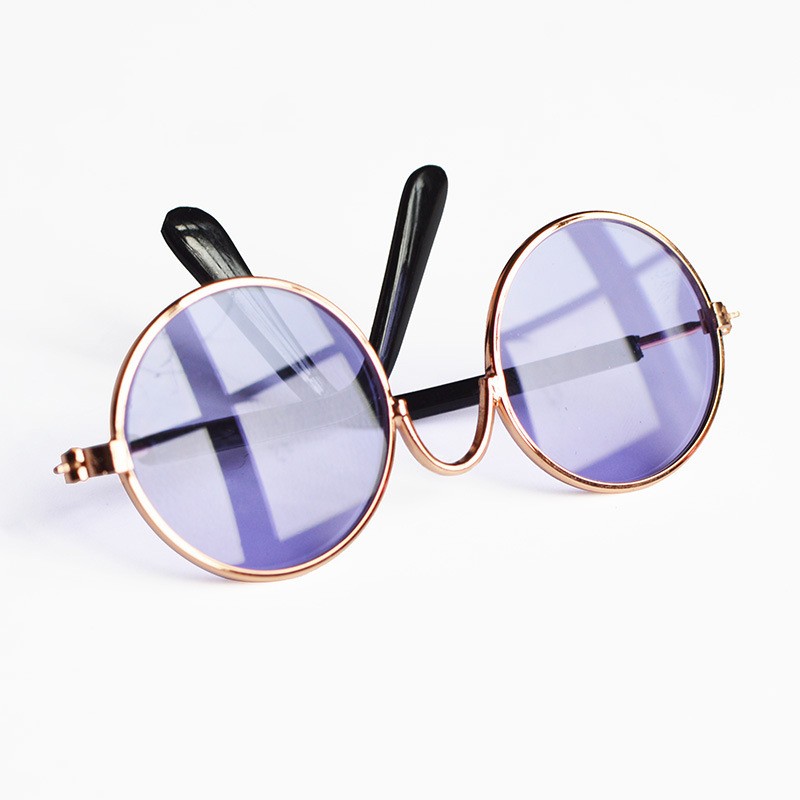 KFX-1536957 Reflective Small Pet Accessory Mirror with Anti-Slip Glasses Band - Colorful & Metal Design