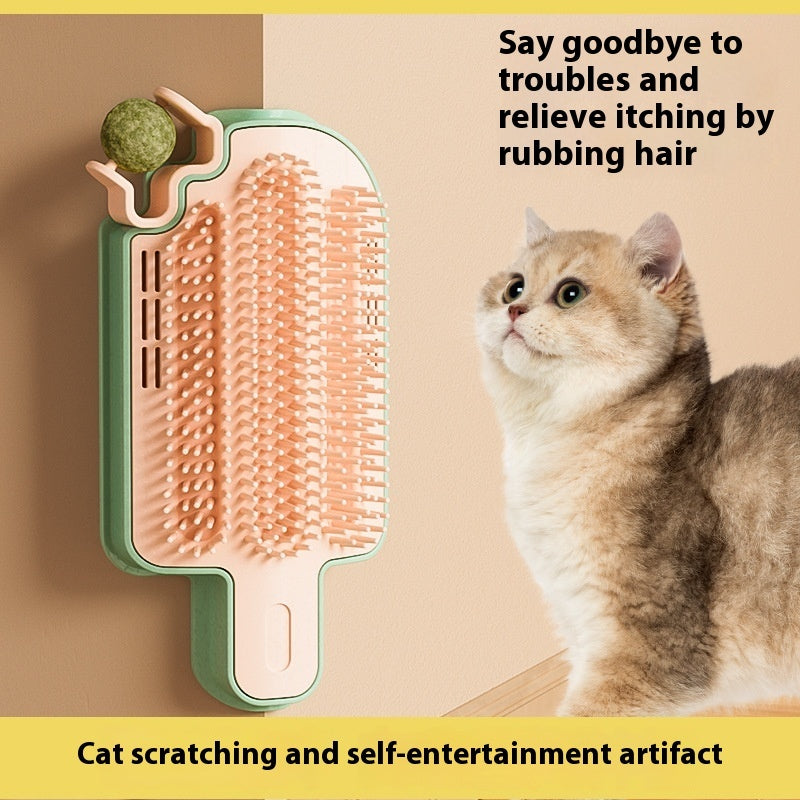 KFX-1537981 Ice Cream Themed Cat Toy with Mint Ball and Feather Teaser