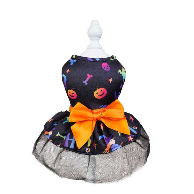 KFX-1539517 Colorful Skull Dog Cape for Halloween - Sizes S, M, L, XL