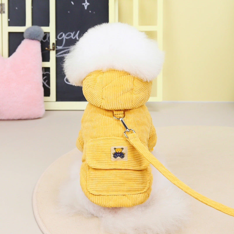 KFX-1539773 Cotton-Padded Winter Jacket with Teddy Bear Design and Pull Ring for Women