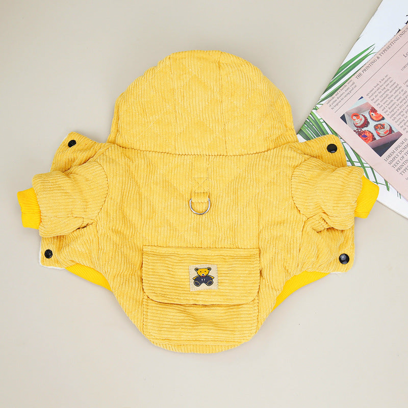 KFX-1539773 Cotton-Padded Winter Jacket with Teddy Bear Design and Pull Ring for Women
