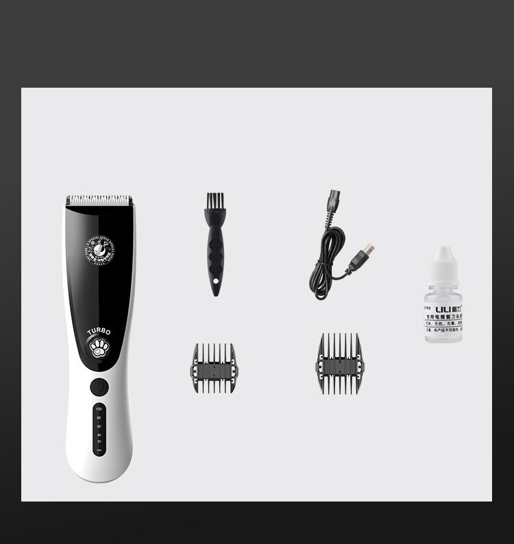 KFX-1540925 Black Metal Electric Pet Clipper with USB Charging