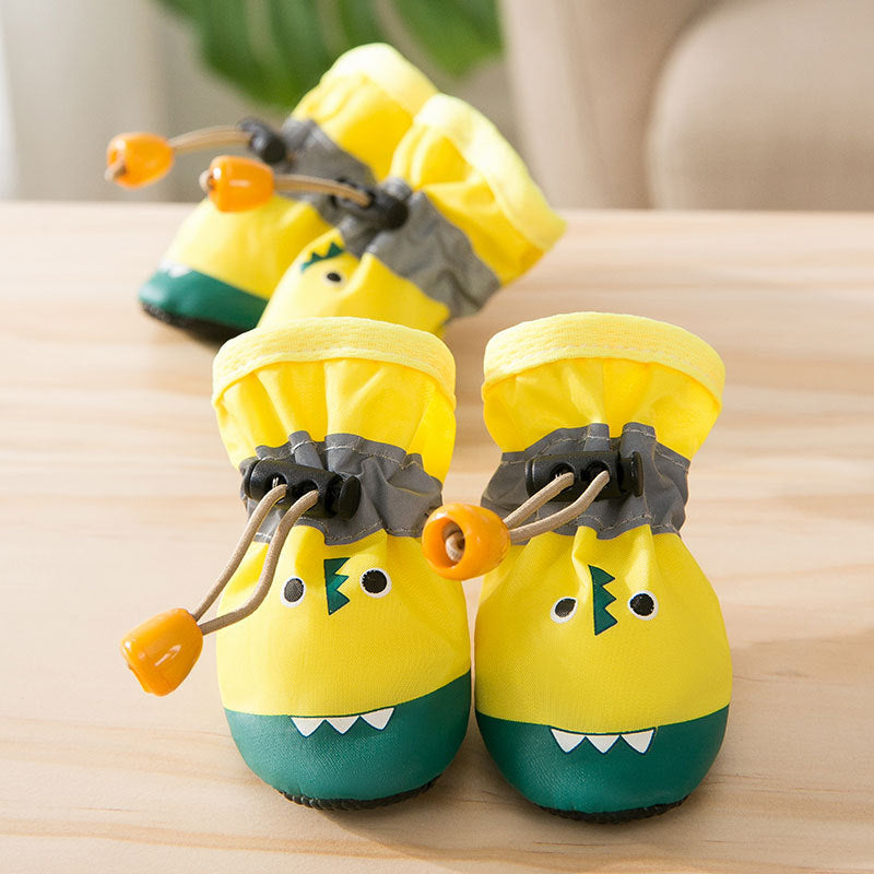 KFX-1541949 Cute Yellow Crocodile Soft-Sole Shoes for Pets - Sizes S, M, L