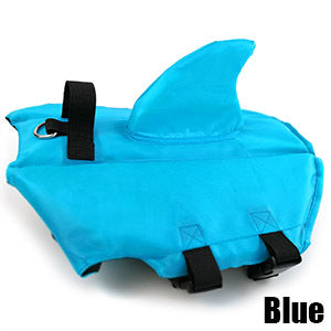 KFX-1542717 Shark Fin Life Jacket for Pets – Durable Cloth Swimsuit in Blue, Orange, Green, Multiple Sizes Available