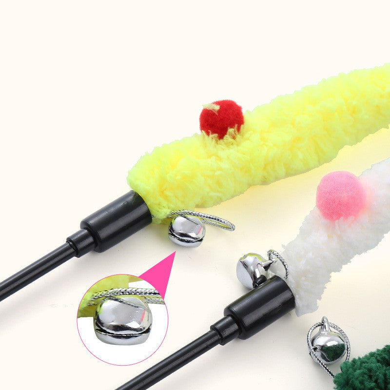 KFX-1545917 Colorful Plush Cat Teaser Wand - Ice Cream, Ocean World & Forest Designs