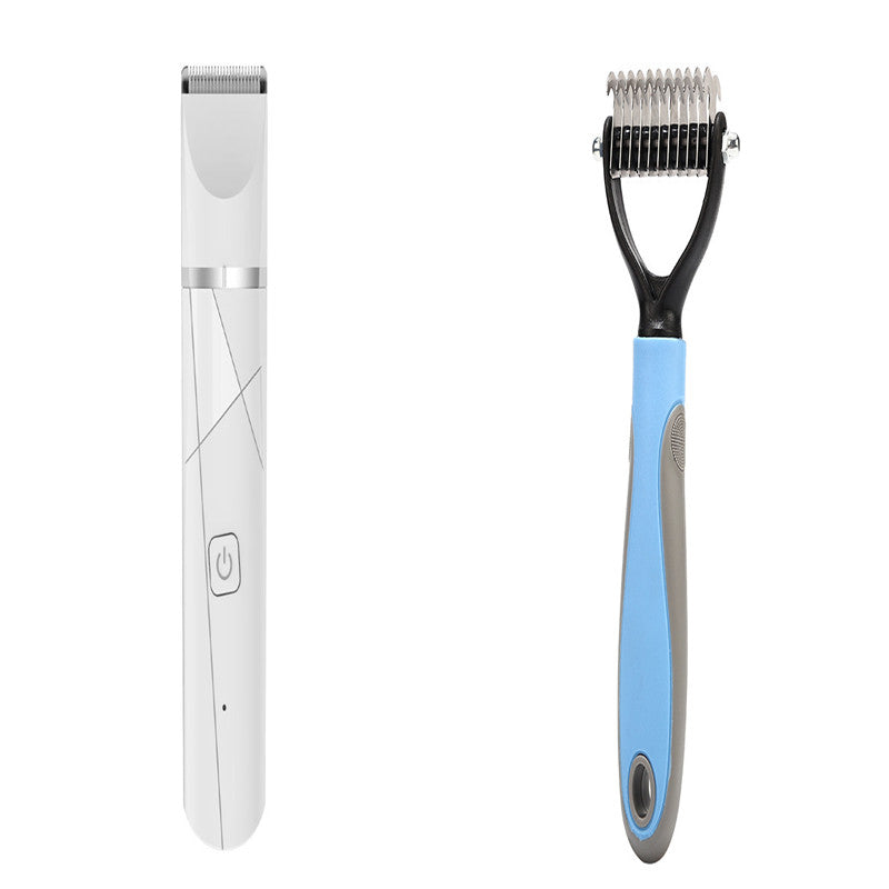 KFX-1546685 Waterproof Multi-Head Electric Pet Shaver with Various Attachments and Charging Cable