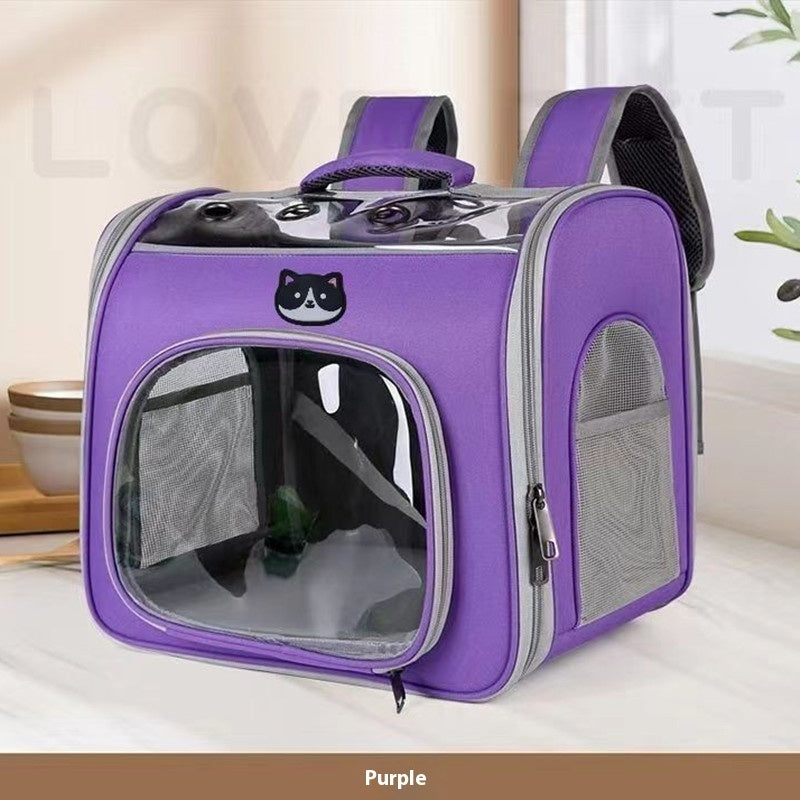 KFX-1547325 Spacious Breathable Portable Pet Bag - Solid Color Options Available