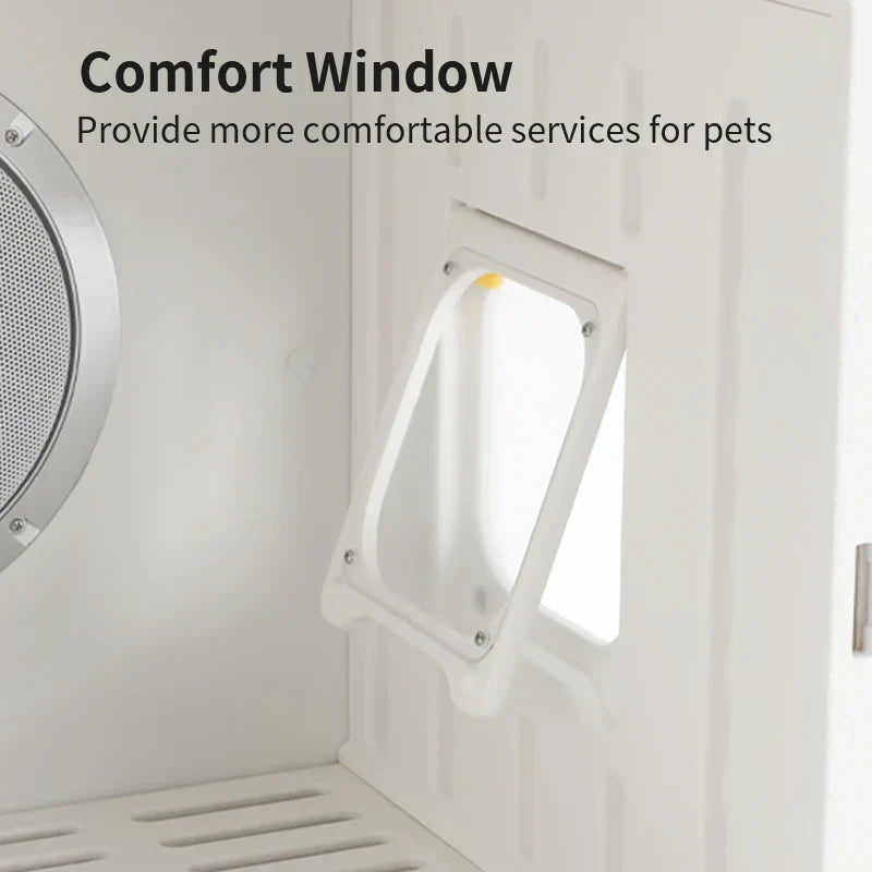 KFX-154835 Automatic Smart Pet Drying Box for Small Dogs and Cats - 360-Degree Temperature Control, Quiet Operation