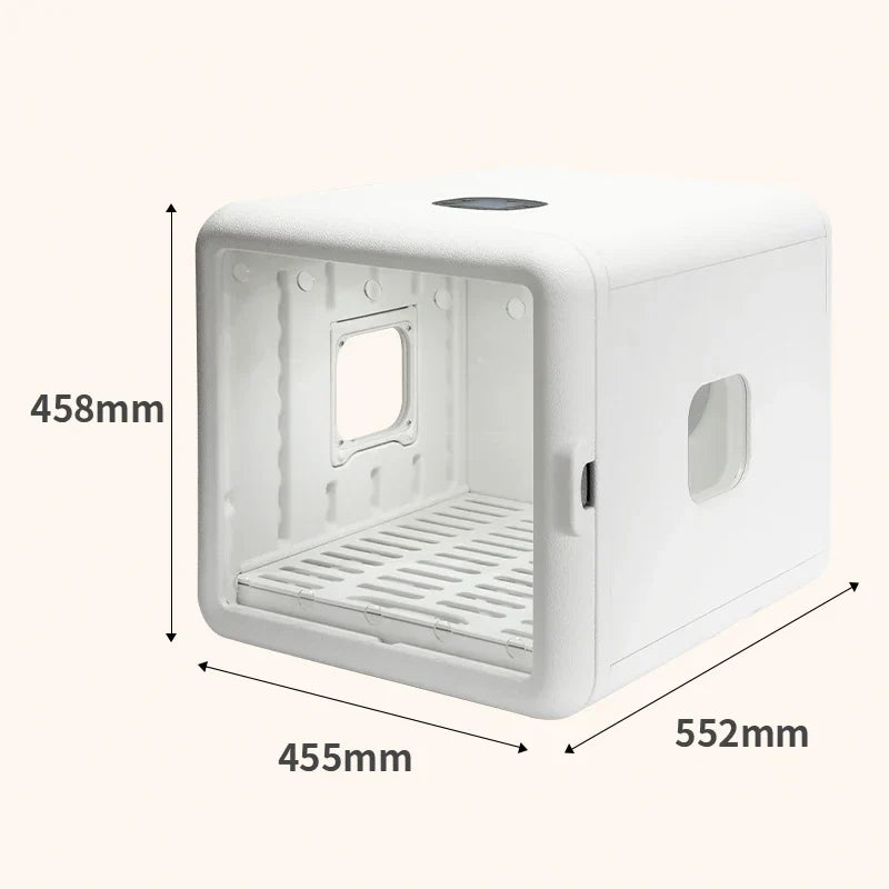 KFX-154835 Automatic Smart Pet Drying Box for Small Dogs and Cats - 360-Degree Temperature Control, Quiet Operation