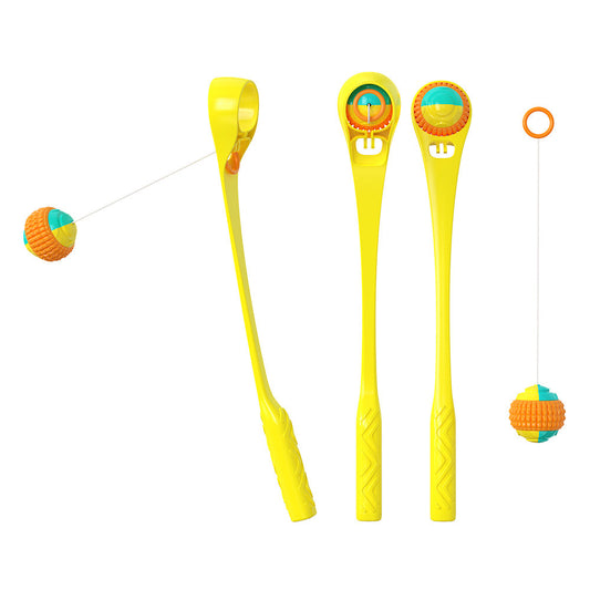 KFX-1551677 Outdoor Dog Toy Ball Thrower - Plastic, 173g, Blue/Sky Blue, Multifunctional