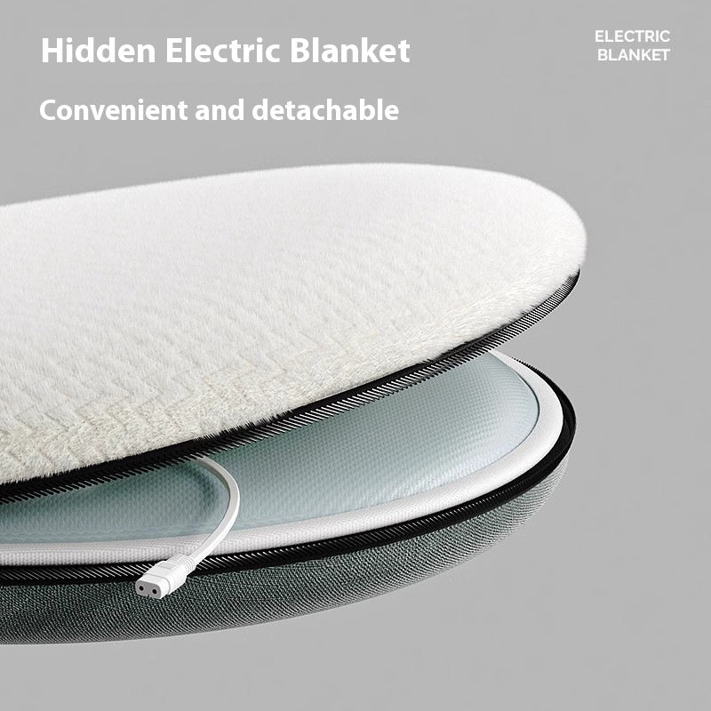 KFX-1555261 Electric Heated Wooden Dog and Cat Bed with Flannel Blanket for Pets Up to 10kg