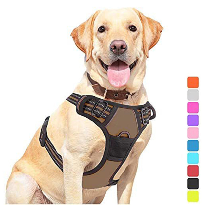 KFX-1555901 Pet Dog Hand Holding Rope Chest Strap - Multiple Colors Available, Durable Cloth Design
