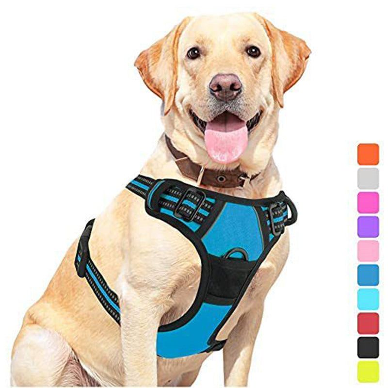 KFX-1555901 Pet Dog Hand Holding Rope Chest Strap - Multiple Colors Available, Durable Cloth Design