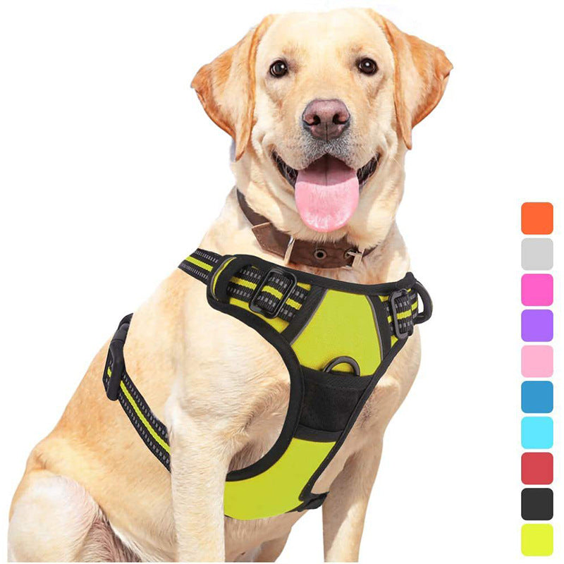 KFX-1555901 Pet Dog Hand Holding Rope Chest Strap - Multiple Colors Available, Durable Cloth Design