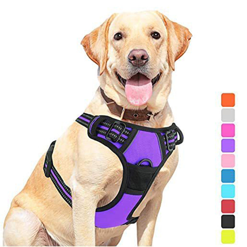 KFX-1555901 Pet Dog Hand Holding Rope Chest Strap - Multiple Colors Available, Durable Cloth Design