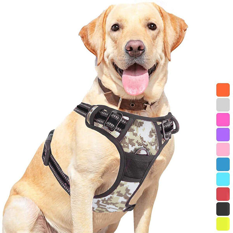 KFX-1555901 Pet Dog Hand Holding Rope Chest Strap - Multiple Colors Available, Durable Cloth Design