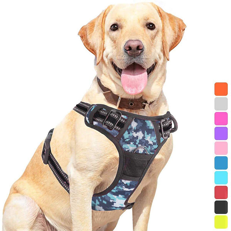 KFX-1555901 Pet Dog Hand Holding Rope Chest Strap - Multiple Colors Available, Durable Cloth Design