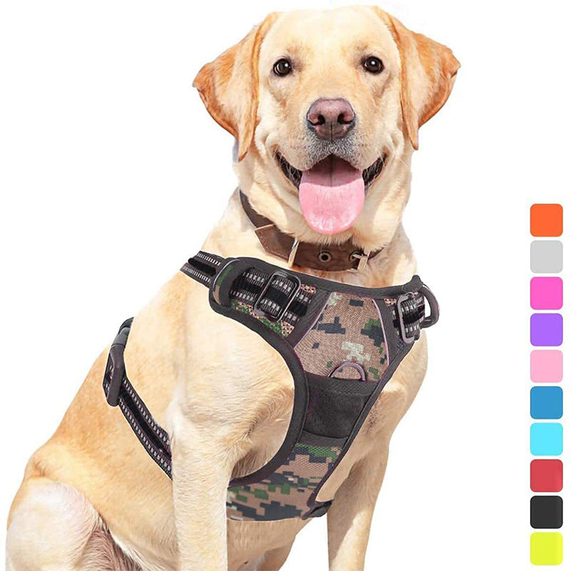 KFX-1555901 Pet Dog Hand Holding Rope Chest Strap - Multiple Colors Available, Durable Cloth Design