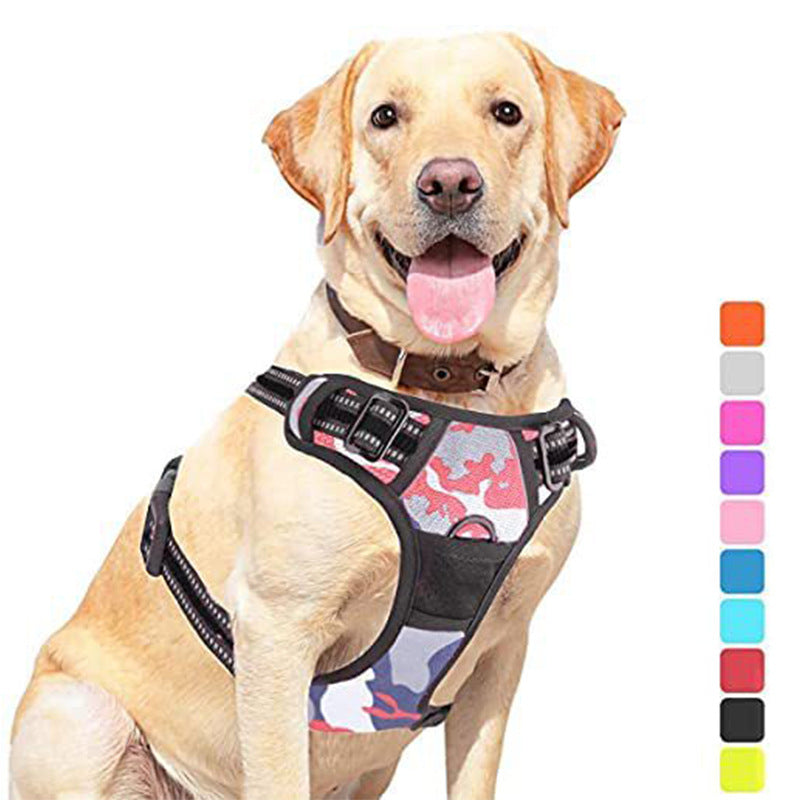 KFX-1555901 Pet Dog Hand Holding Rope Chest Strap - Multiple Colors Available, Durable Cloth Design