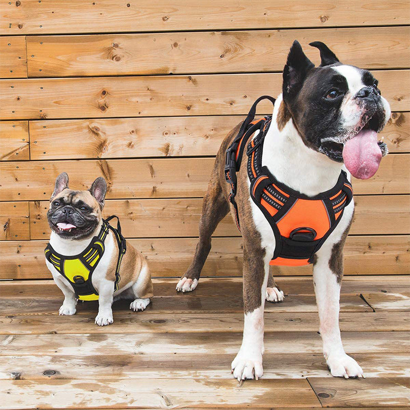 KFX-1555901 Pet Dog Hand Holding Rope Chest Strap - Multiple Colors Available, Durable Cloth Design