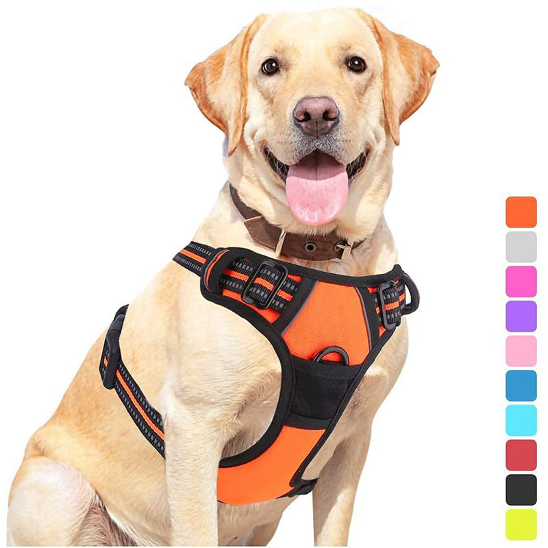 KFX-1555901 Pet Dog Hand Holding Rope Chest Strap - Multiple Colors Available, Durable Cloth Design