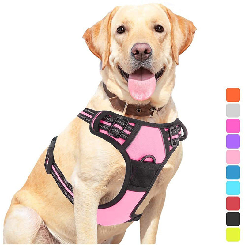 KFX-1555901 Pet Dog Hand Holding Rope Chest Strap - Multiple Colors Available, Durable Cloth Design