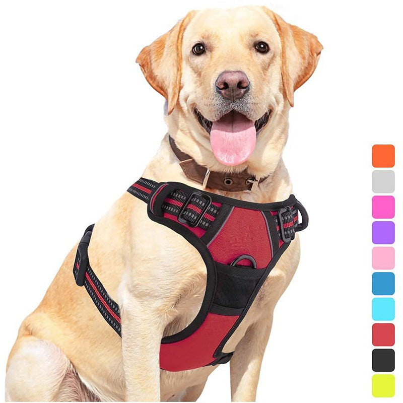 KFX-1555901 Pet Dog Hand Holding Rope Chest Strap - Multiple Colors Available, Durable Cloth Design