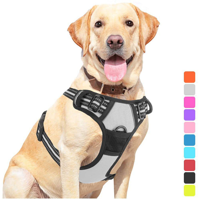 KFX-1555901 Pet Dog Hand Holding Rope Chest Strap - Multiple Colors Available, Durable Cloth Design