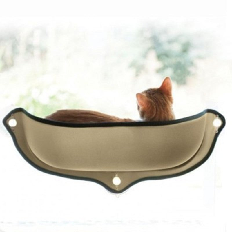 KFX-1560637 Window Hammock Suction Cup Cat Bed - Durable EVA, Waterproof, Supports Up to 26 lbs, 68.6 x 28 cm