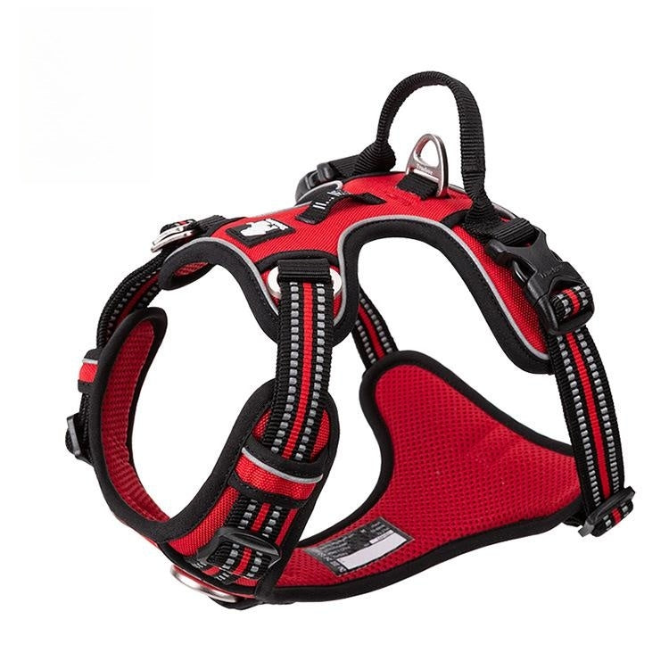 KFX-1561661 Durable Nylon Chest Strap with Traction Rope for Dogs in Multiple Colors