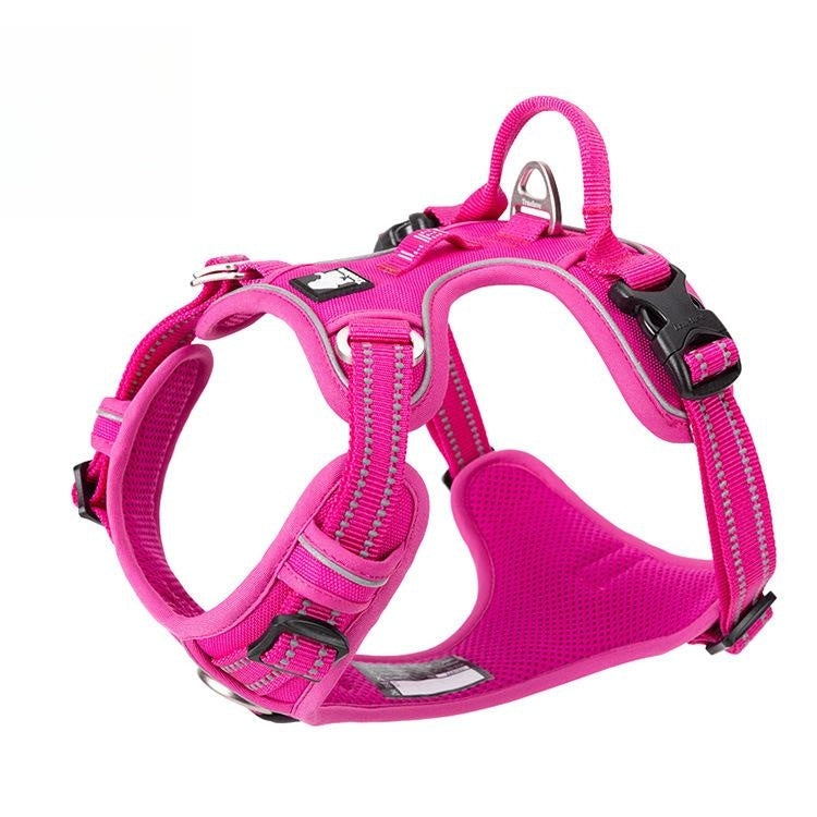 KFX-1561661 Durable Nylon Chest Strap with Traction Rope for Dogs in Multiple Colors