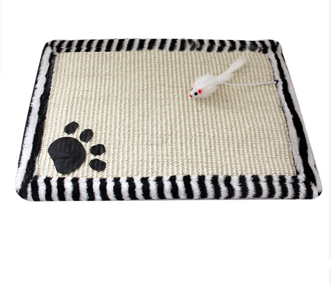 KFX-1562557 Cat Scratching Mat - Durable Cat Scratch Board in Multiple Colors (Khaki, Gray, Pink, Yellow Stripe, Black and White Stripe) - 45cm x 30cm
