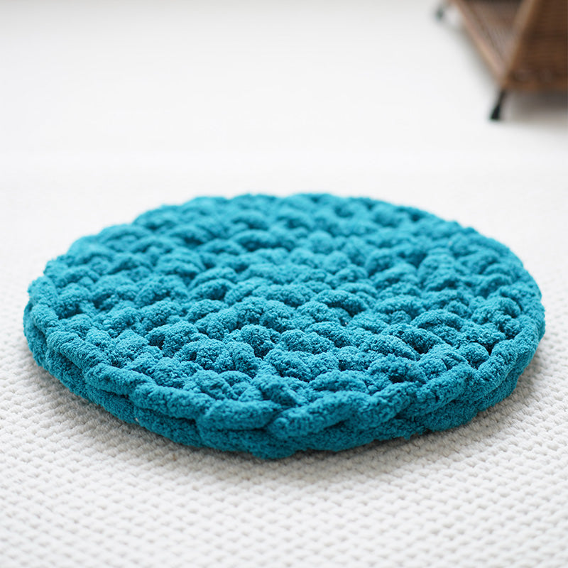 KFX-1564221 Hand-Woven Thermal Chenille Pet Mat for Dogs and Cats - Soft Wool Nest Mattress