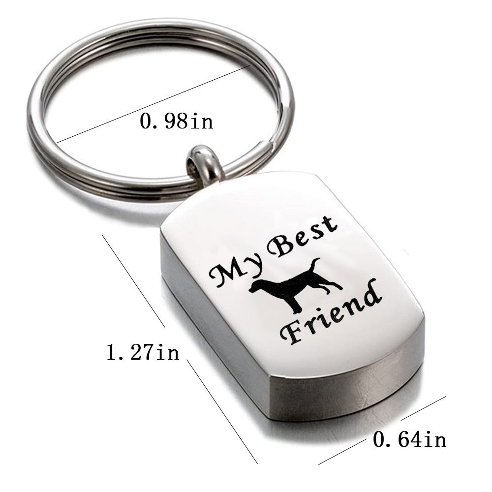 KFX-1564989 Stainless Steel Perfume Bottle Pendant for Aromatherapy - My Fur Friend Series