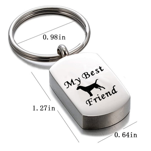 KFX-1564989 Stainless Steel Perfume Bottle Pendant for Aromatherapy - My Fur Friend Series