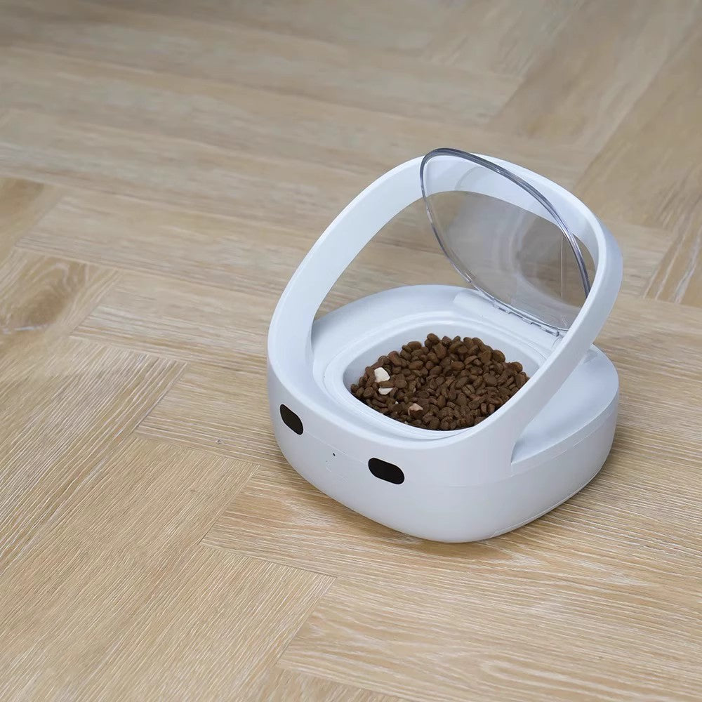 KFX-1566141 Smart Pet Feeder with Food Bowl, Ice Box, Collar and Charging Cable for Cats