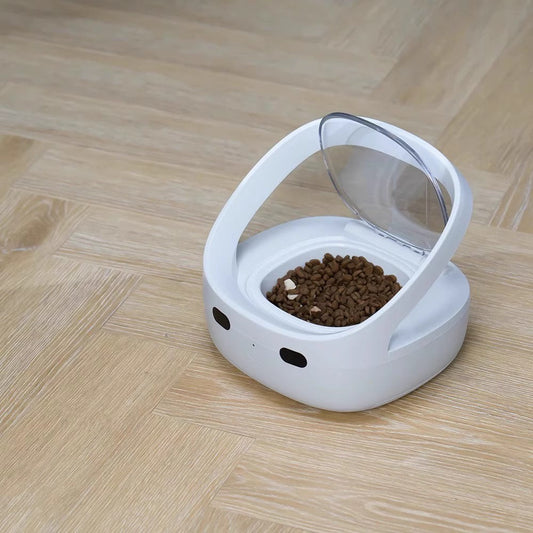 KFX-1566141 Smart Pet Feeder with Food Bowl, Ice Box, Collar and Charging Cable for Cats