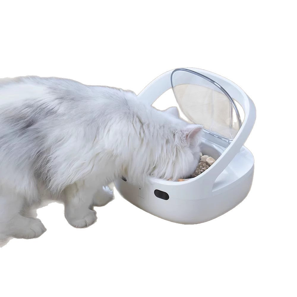 KFX-1566141 Smart Pet Feeder with Food Bowl, Ice Box, Collar and Charging Cable for Cats