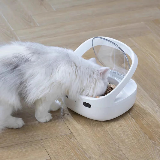 KFX-1566141 Smart Pet Feeder with Food Bowl, Ice Box, Collar and Charging Cable for Cats