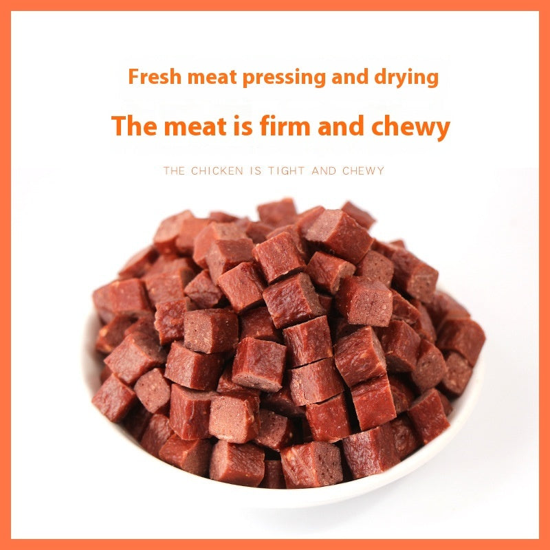 KFX-1568189 Dried Beef and Chicken Cubes for Dogs - 100g Pet Training Treats