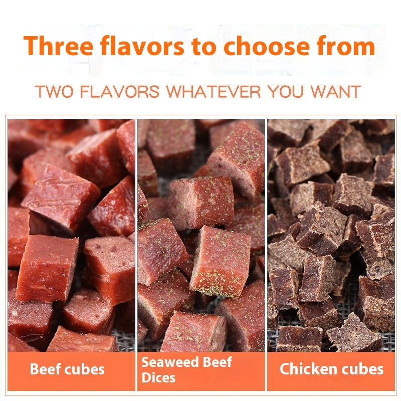 KFX-1568189 Dried Beef and Chicken Cubes for Dogs - 100g Pet Training Treats