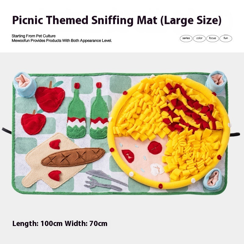 KFX-1568957 Dog Sniffing Mat - Interactive Food Hiding Blanket for Enrichment and Relaxation