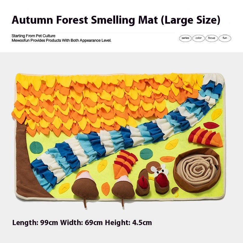 KFX-1568957 Dog Sniffing Mat - Interactive Food Hiding Blanket for Enrichment and Relaxation