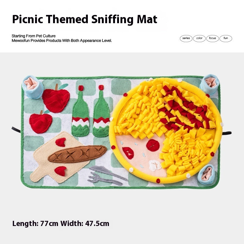 KFX-1568957 Dog Sniffing Mat - Interactive Food Hiding Blanket for Enrichment and Relaxation