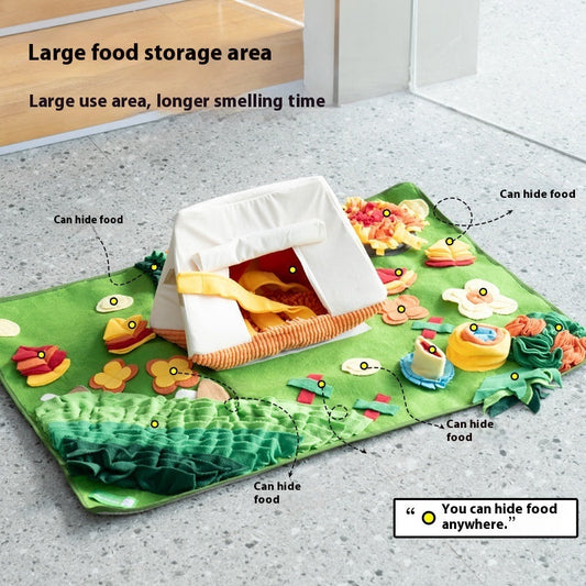 KFX-1568957 Dog Sniffing Mat - Interactive Food Hiding Blanket for Enrichment and Relaxation